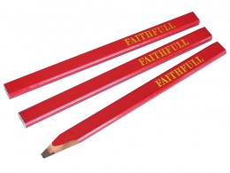 Faithfull Carpenters Pencils (3) Red - Medium £2.29